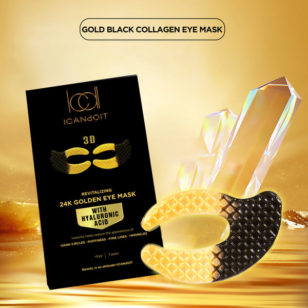 ICANdOIT®-24K Gold Black Hydrogel Collagen Eye Mask