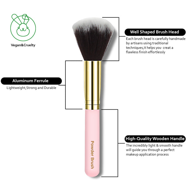 ICANdOIT®-Makeup Brush Set-10pcs（7pcs Professional Makeup Brushes+Marbling Makeup Sponge+Oil Blotting Paer+Makeup bag)